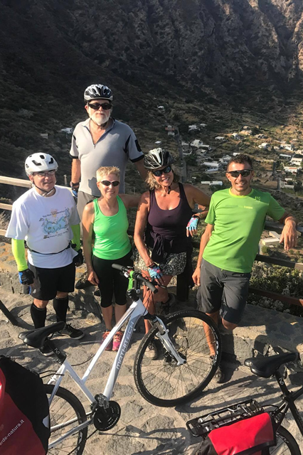 Biking trip through Volcanic Aeolian islands, Italy, on new knee